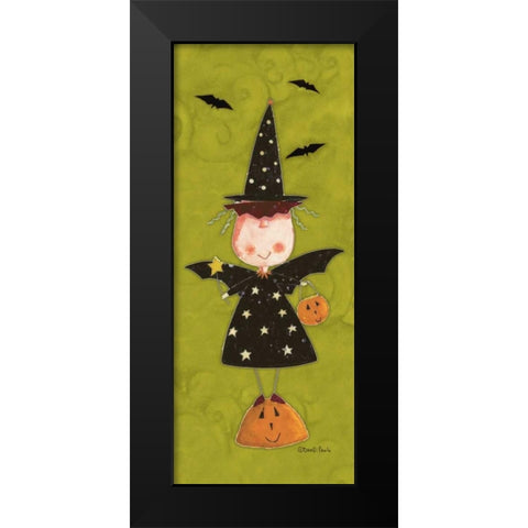 Batty Girl Black Modern Wood Framed Art Print by DiPaolo, Dan