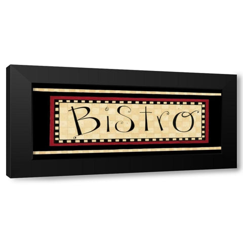 City Bistro Black Modern Wood Framed Art Print by DiPaolo, Dan