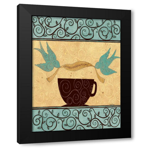 Black Coffee Black Modern Wood Framed Art Print by DiPaolo, Dan