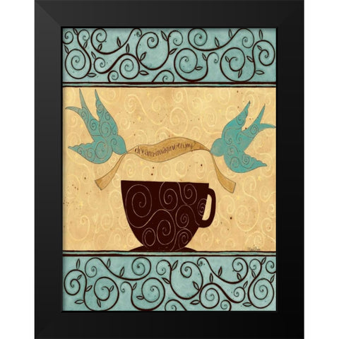 Black Coffee Black Modern Wood Framed Art Print by DiPaolo, Dan