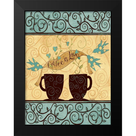 Strong Coffee Black Modern Wood Framed Art Print by DiPaolo, Dan