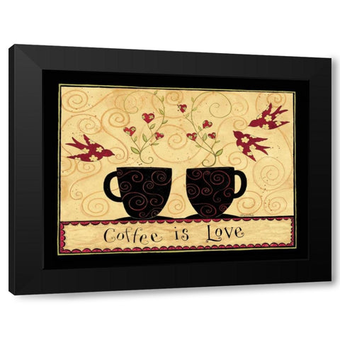 Blended Coffee Black Modern Wood Framed Art Print by DiPaolo, Dan