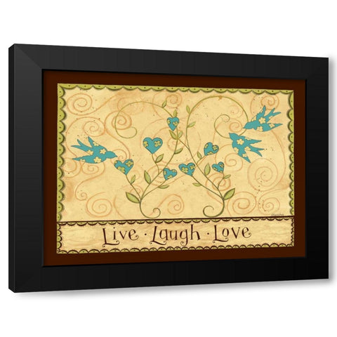 Love Black Modern Wood Framed Art Print by DiPaolo, Dan
