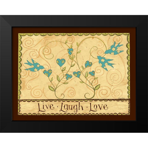 Love Black Modern Wood Framed Art Print by DiPaolo, Dan