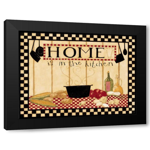 Home Is In The Kitchen Black Modern Wood Framed Art Print by DiPaolo, Dan
