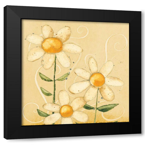 Spring Floral Black Modern Wood Framed Art Print with Double Matting by DiPaolo, Dan