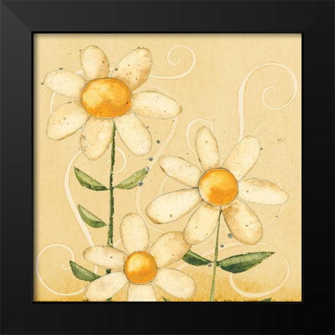 Spring Floral Black Modern Wood Framed Art Print by DiPaolo, Dan