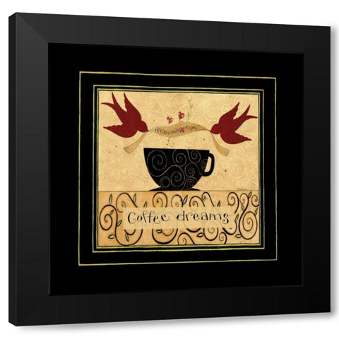 Coffee Dream Black Modern Wood Framed Art Print with Double Matting by DiPaolo, Dan