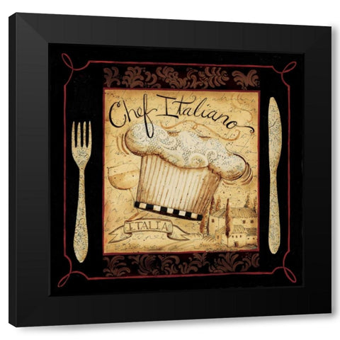 Italian Chef Black Modern Wood Framed Art Print with Double Matting by DiPaolo, Dan
