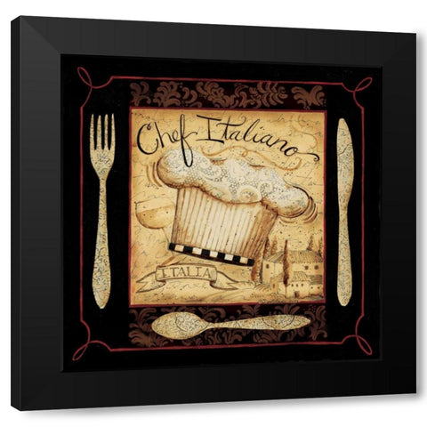 Italian Kitchen Black Modern Wood Framed Art Print by DiPaolo, Dan