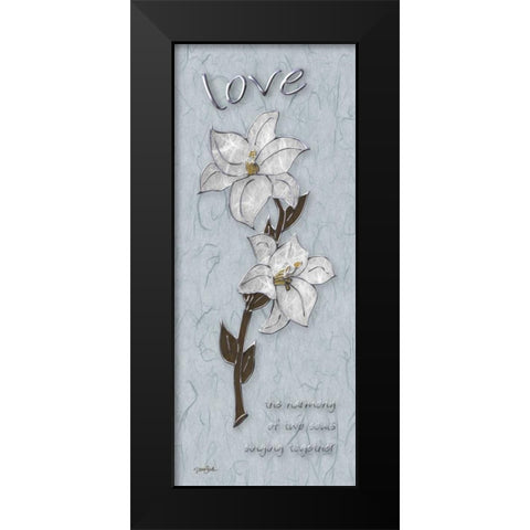 Love Lily Black Modern Wood Framed Art Print by Stimson, Diane