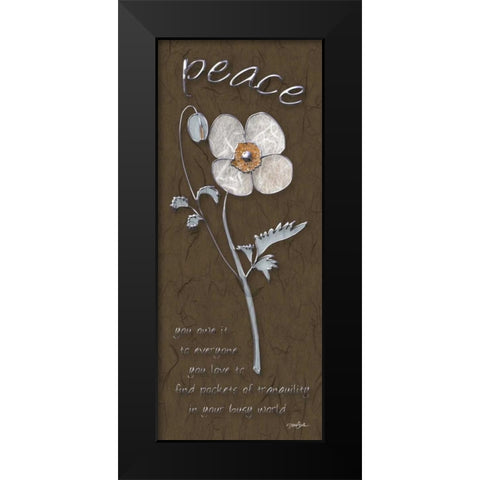 Peace Poppy Black Modern Wood Framed Art Print by Stimson, Diane