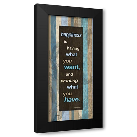 Striped Blues 1 Black Modern Wood Framed Art Print with Double Matting by Stimson, Diane
