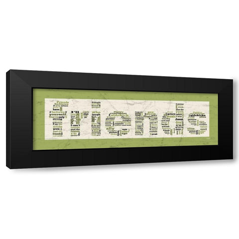 Green Friends Black Modern Wood Framed Art Print by Stimson, Diane