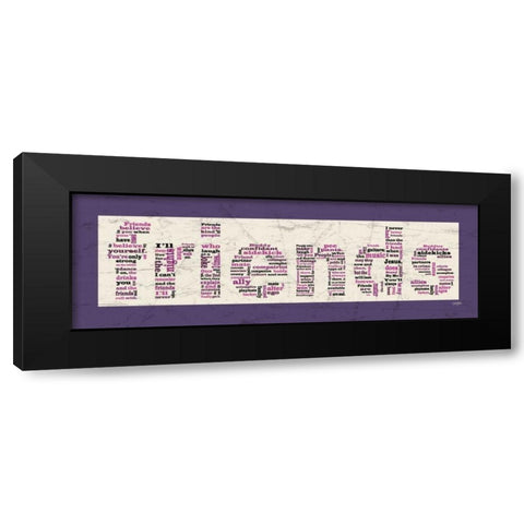 Purple Friends Black Modern Wood Framed Art Print with Double Matting by Stimson, Diane