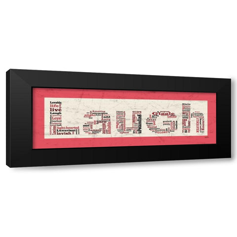 Pink Laugh Black Modern Wood Framed Art Print with Double Matting by Stimson, Diane