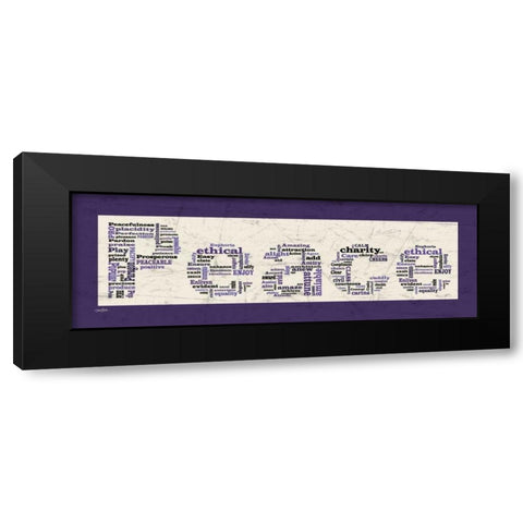 Purple Peace Black Modern Wood Framed Art Print by Stimson, Diane