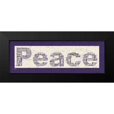 Purple Peace Black Modern Wood Framed Art Print by Stimson, Diane