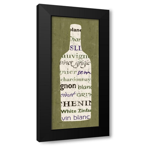 Vin Blanc Black Modern Wood Framed Art Print with Double Matting by Stimson, Diane