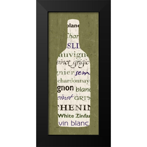 Vin Blanc Black Modern Wood Framed Art Print by Stimson, Diane