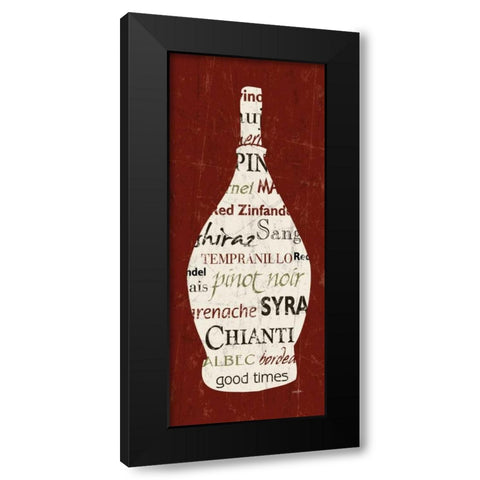 Vin Rouge Black Modern Wood Framed Art Print with Double Matting by Stimson, Diane