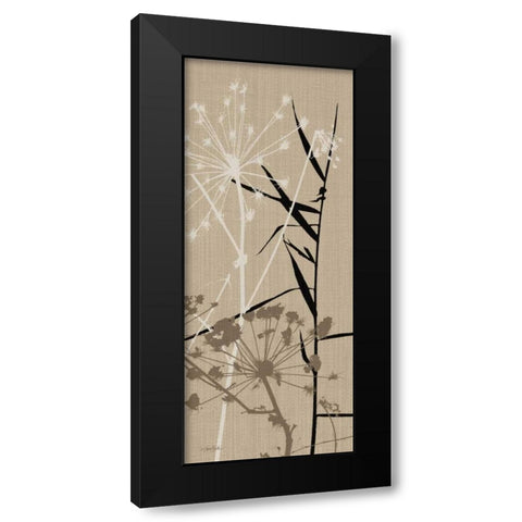 Grasses 1 Brown Black Modern Wood Framed Art Print with Double Matting by Stimson, Diane
