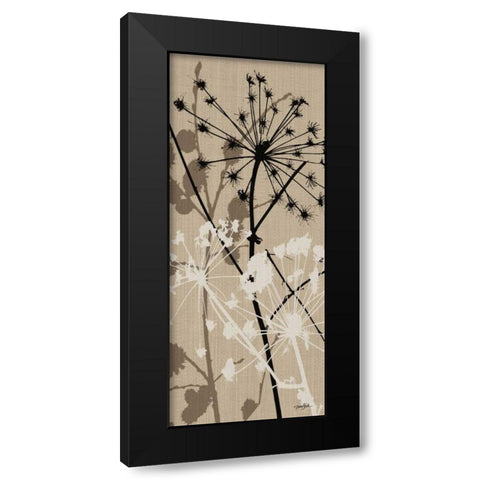 Grasses 3 Brown Black Modern Wood Framed Art Print with Double Matting by Stimson, Diane