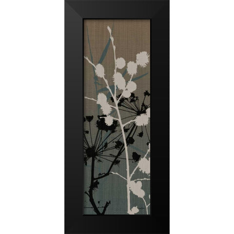 Grasses 4 Blue Black Modern Wood Framed Art Print by Stimson, Diane