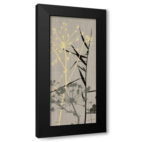 Grasses 1 Gray Black Modern Wood Framed Art Print with Double Matting by Stimson, Diane