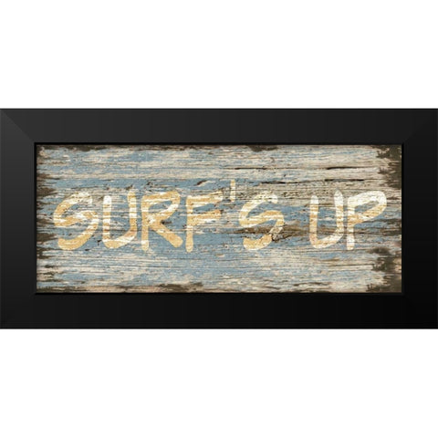 Surfs Up Black Modern Wood Framed Art Print by Stimson, Diane