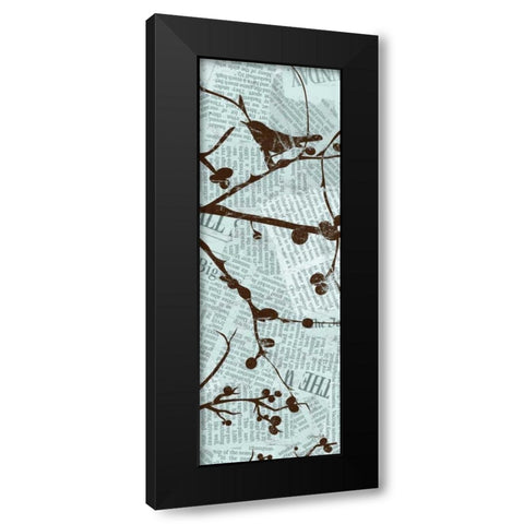 Bird Branches 2 Black Modern Wood Framed Art Print with Double Matting by Stimson, Diane