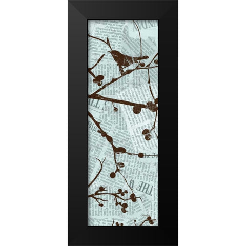 Bird Branches 2 Black Modern Wood Framed Art Print by Stimson, Diane