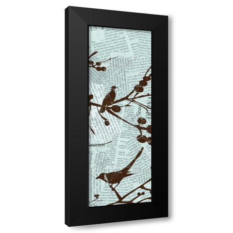 Bird Branches 3 Black Modern Wood Framed Art Print with Double Matting by Stimson, Diane