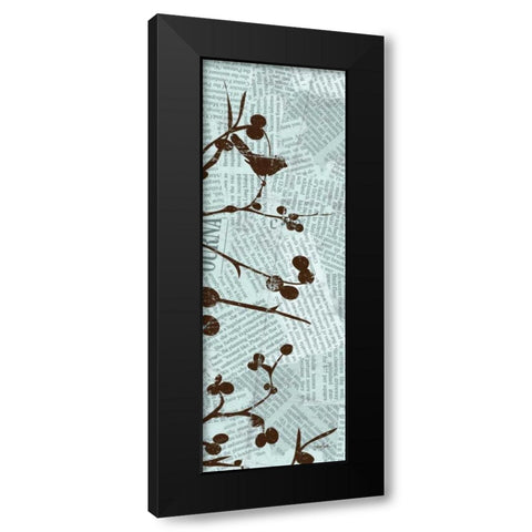 Bird Branches 4 Black Modern Wood Framed Art Print with Double Matting by Stimson, Diane