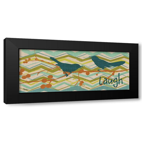 Birdie Laugh Black Modern Wood Framed Art Print by Stimson, Diane