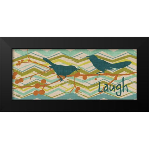 Birdie Laugh Black Modern Wood Framed Art Print by Stimson, Diane