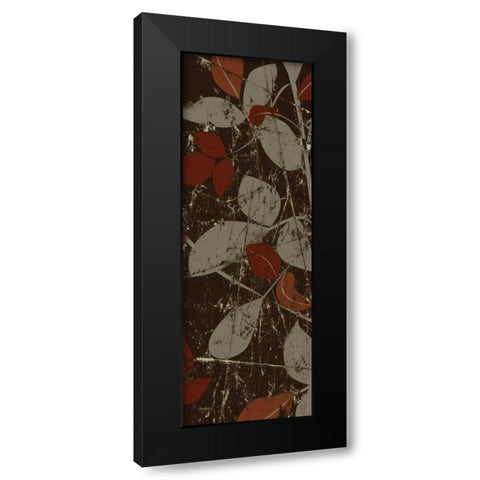 Leafy Autumn 1 Black Modern Wood Framed Art Print with Double Matting by Stimson, Diane