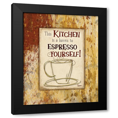 Kitchen Espresso Black Modern Wood Framed Art Print by Stimson, Diane