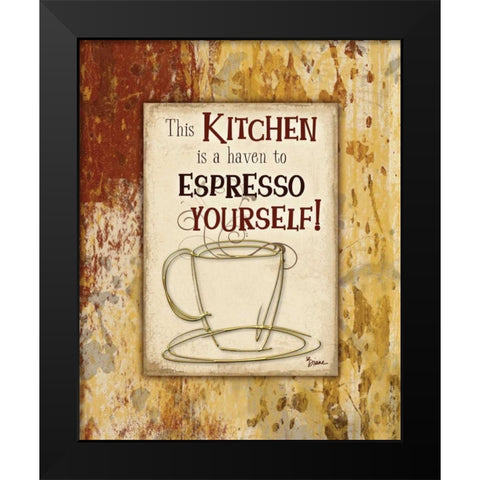 Kitchen Espresso Black Modern Wood Framed Art Print by Stimson, Diane