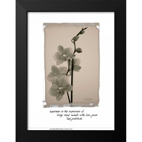 Orchid Black Modern Wood Framed Art Print by Stimson, Diane