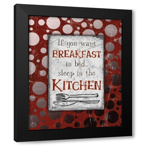 Breakfast Kitchen Gray Black Modern Wood Framed Art Print with Double Matting by Stimson, Diane