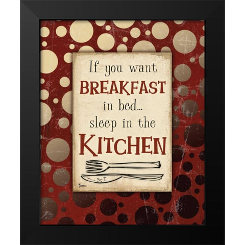Breakfast Kitchen Black Modern Wood Framed Art Print by Stimson, Diane