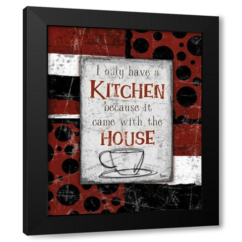 Kitchen House Red Black Modern Wood Framed Art Print by Stimson, Diane