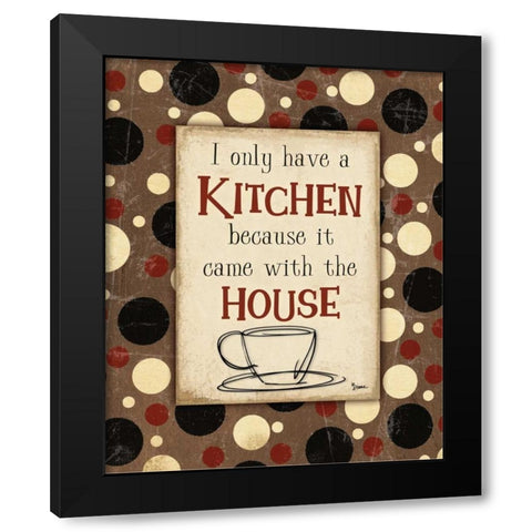 Kitchen House Brown Black Modern Wood Framed Art Print with Double Matting by Stimson, Diane