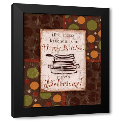 Kitchen Delirious Spice Black Modern Wood Framed Art Print by Stimson, Diane