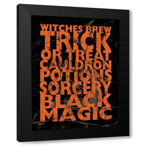 Witches Brew Black Modern Wood Framed Art Print by Stimson, Diane
