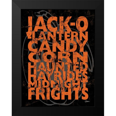 Jack-o Black Modern Wood Framed Art Print by Stimson, Diane