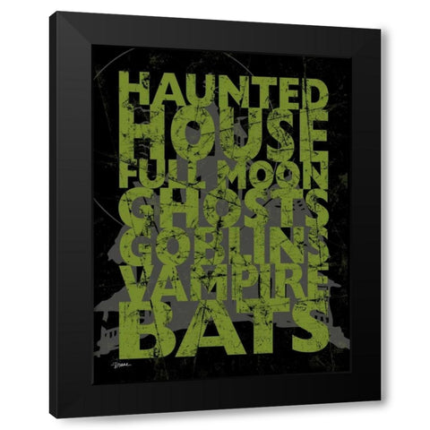 Haunted House Black Modern Wood Framed Art Print by Stimson, Diane