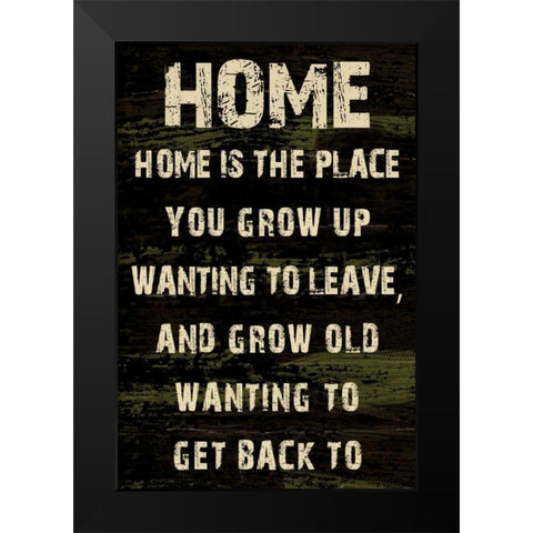 Home Grunge Black Modern Wood Framed Art Print by Stimson, Diane