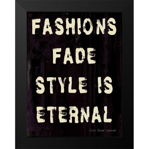 Fashion YSL Black Modern Wood Framed Art Print by Stimson, Diane